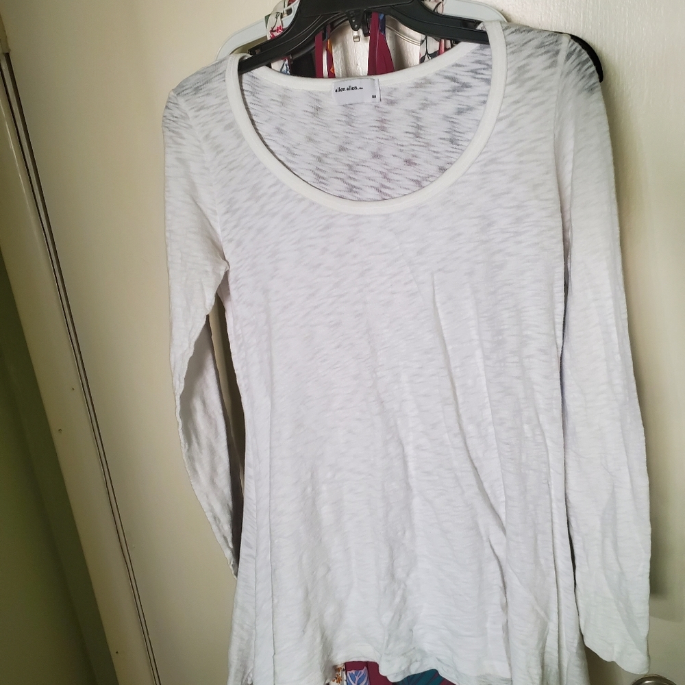 allen allen white long sleeve
